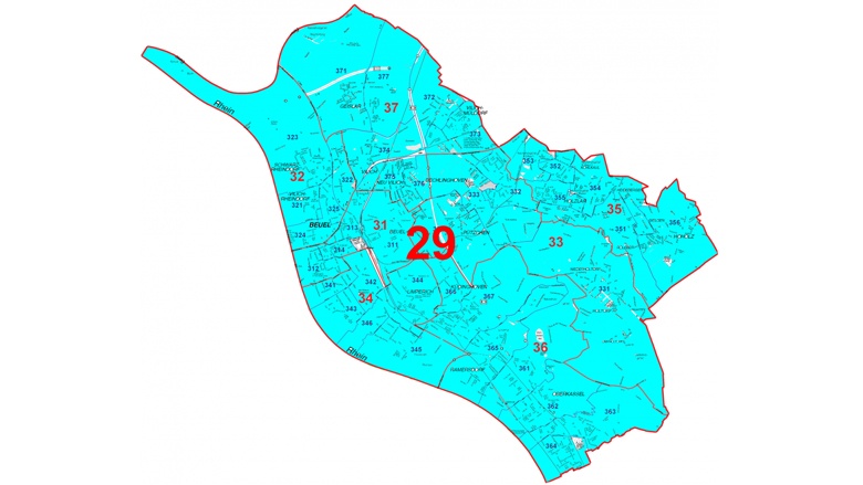 Wahlkreis 29 Bonn I: Stadtbezirk Beuel